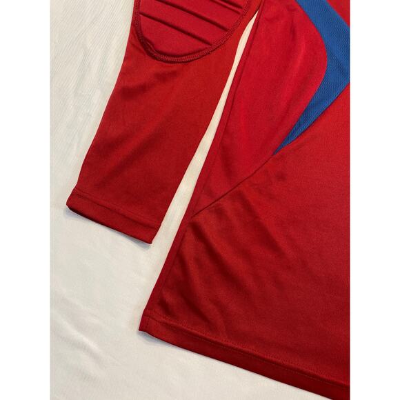 FC Barcelona Goalkeeper Soccer Jersey Mens Medium Large Red Elbow Pads Padded - Picture 7 of 14